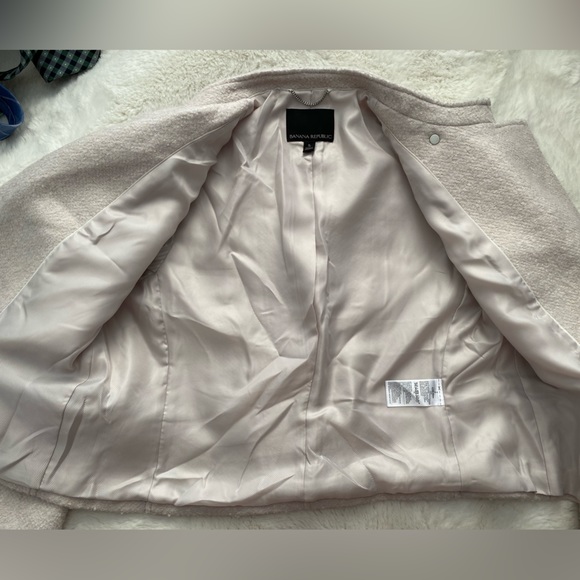 BANANA REPUBLIC Cream Color Wool Moto Jacket | Size Small - Picture 8 of 11